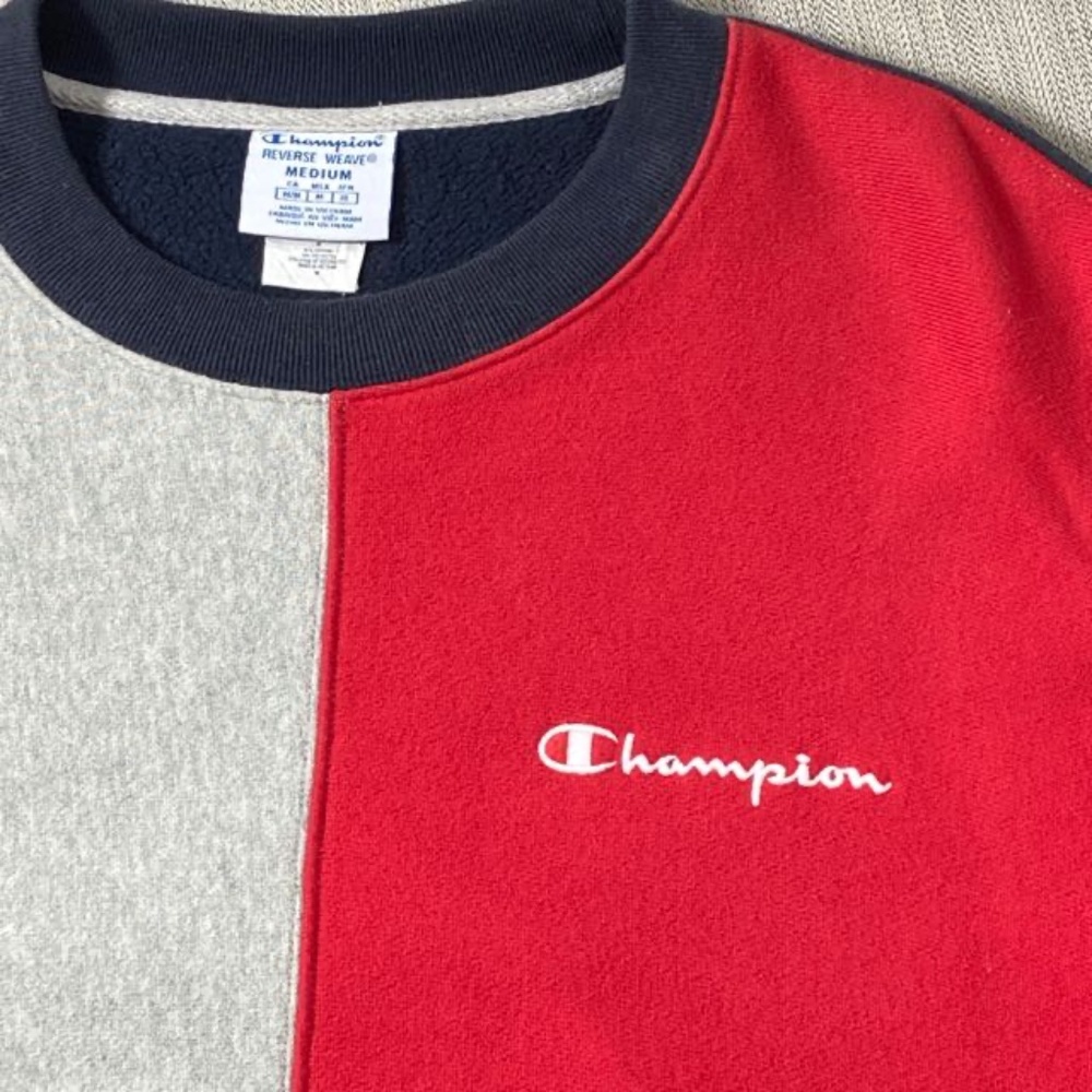 Champion Retro Color Block Reverse Weave Pullover… - image 3
